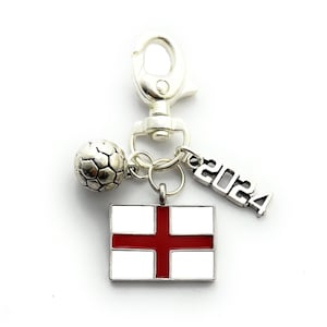 England 2024 Football English Flag Keyring with 4 Gift Options
