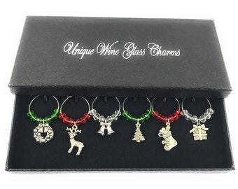 It's Christmas Design Glass Charms by Libby's Market Place