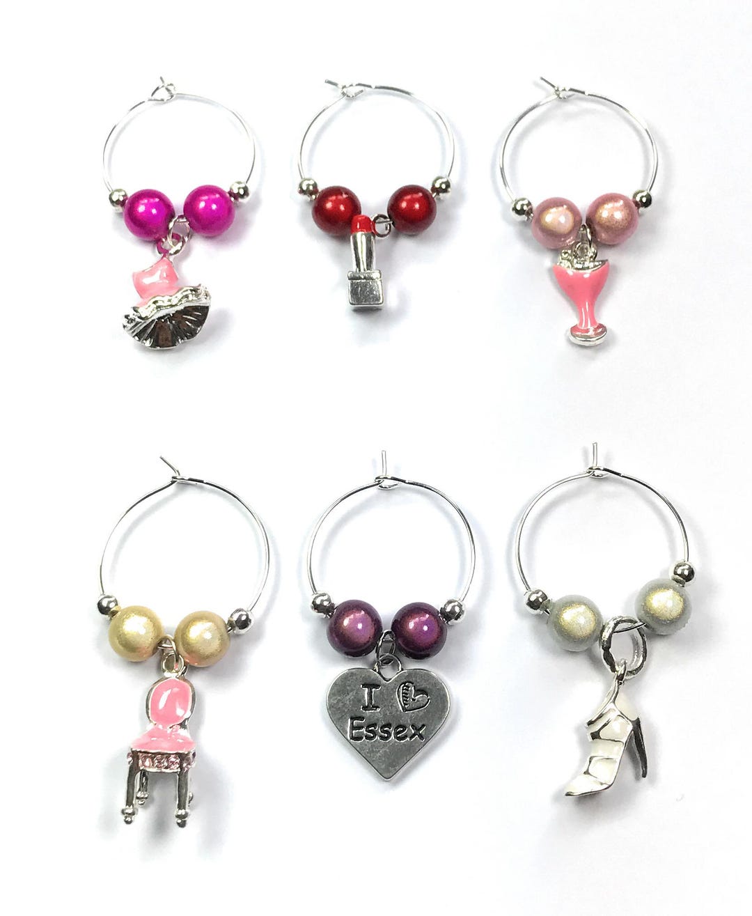 Lot De 6 Verre à Vin En Verre Rose LUMIA-Passion Décor