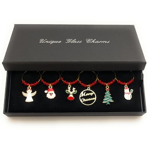 Libby's Market Place Set Of 6 Italy Wine Glass Charms With Organza - View #10