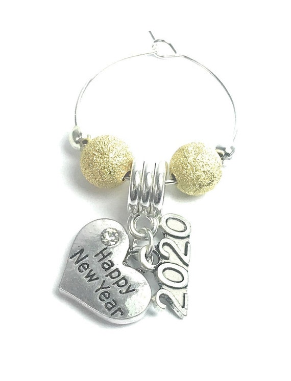Something Blue Wine Glass Charm with Gift Card by Libbys Market Place From UK Seller