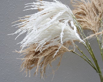 Dos cabezas real Touch artificial Reed flor falsa Bulrush flor arreglo home decoración centro de boda ramos de boda