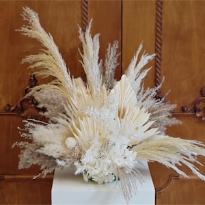 Pampas Arch Arrangement, Palm Fan Wedding Backdrop, Swag For Arch, Rustic Wedding Decor