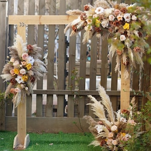 Beige Pampas Wedding Archway, Baby Shower Decor, Wedding Decor, Bridal Shower, Backdrop Floral, Wedding Arch Arrangement, Wall Decor