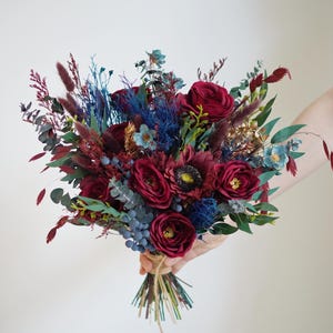 Burgundy Bridal bouquet,wedding bouquet, wedding flowers ,bridesmaid wedding flowers, rustic boho wedding