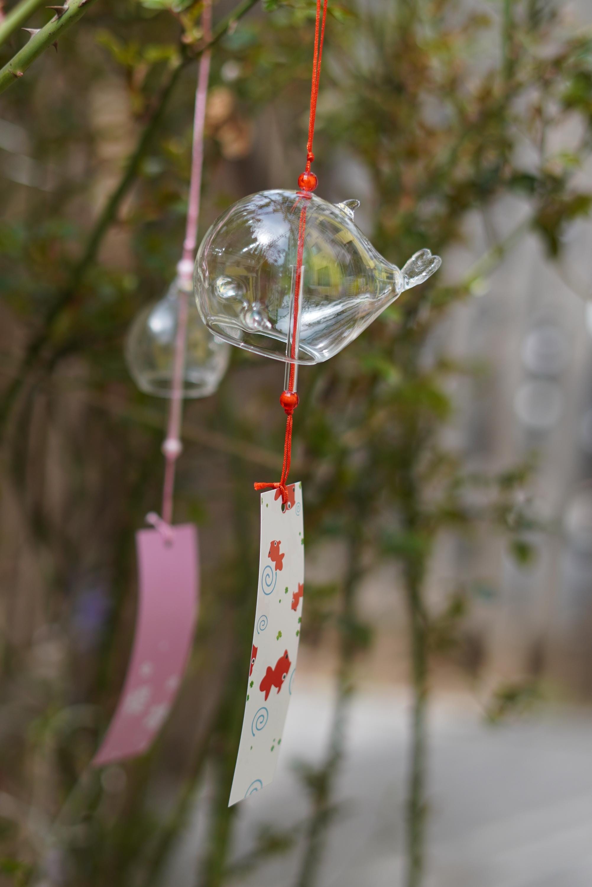JAPANESE Style Traditional Glass Furin Wind Bell Cute Animals Wind