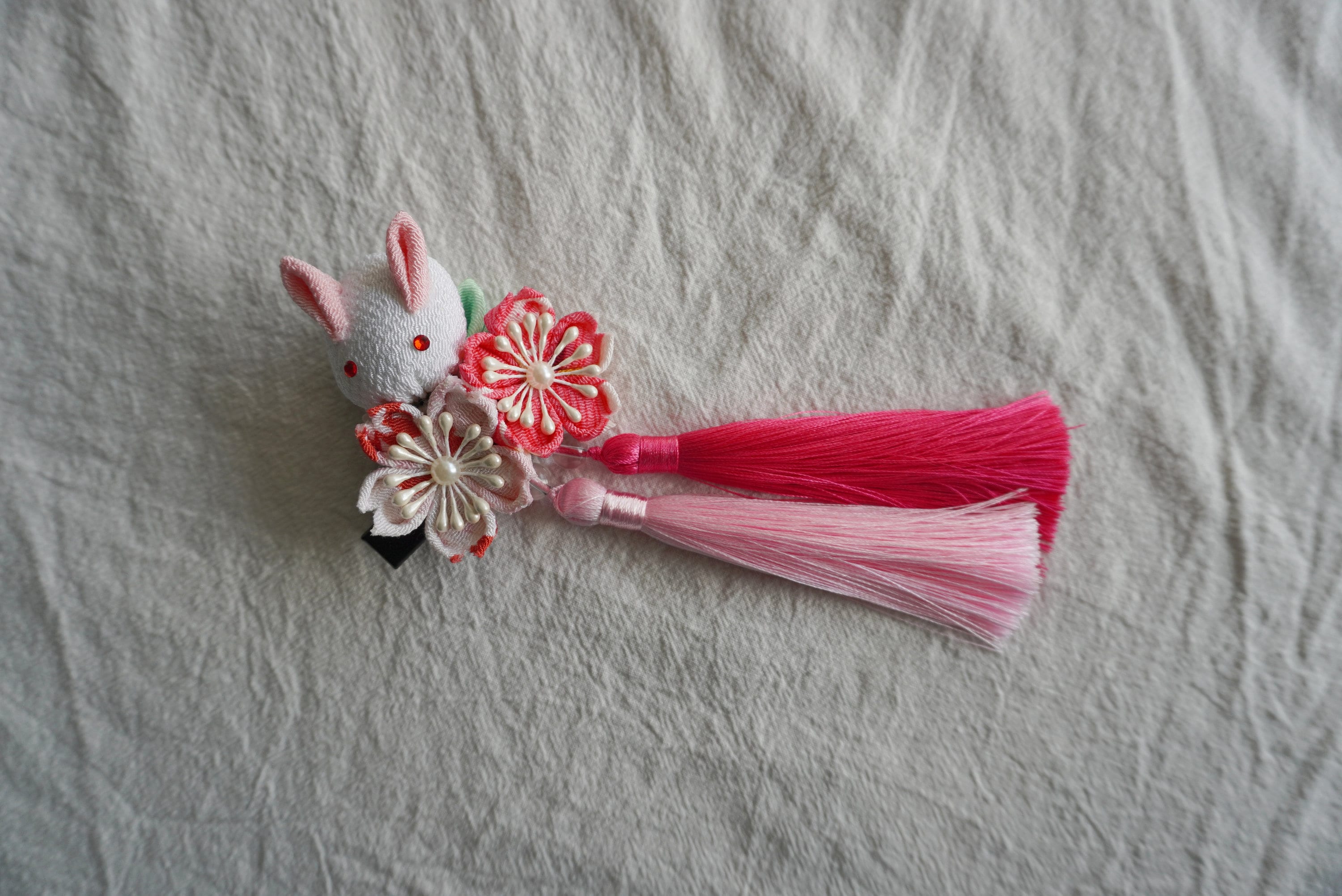 Handmade Japanese Traditional Tsumami Kanzashi Hair Clip Pin