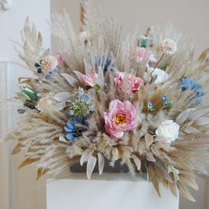 Pampas Arch Arrangement, Dried Wedding Backdrop, Swag For Arch, Rustic Wedding Decor