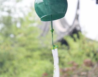 2個入り 8*7cm 日本風 伝統的なガラス風鈴 風鈴 模様入り風鈴 DIY用