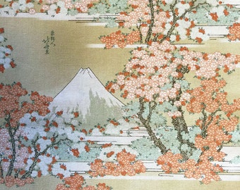Asian Ladies with Mt Fuji Fabric Panel