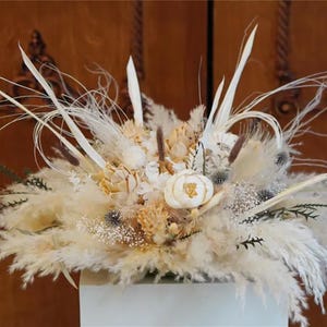 Pampas Arch Arrangement, Dried Wedding Backdrop, Swag For Arch, Rustic Wedding Decor