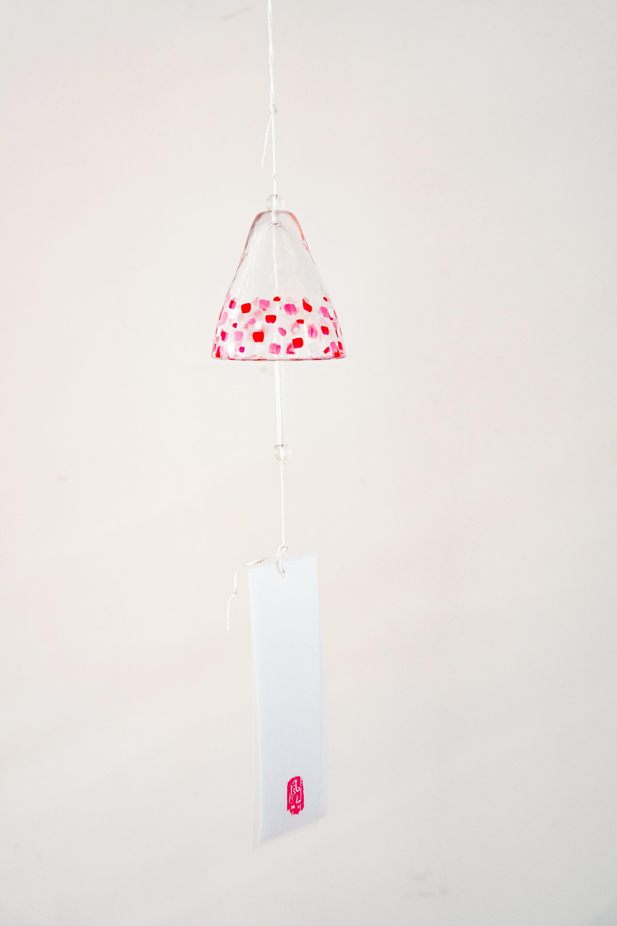 JAPANESE Style Traditional Glass Furin Wind Bell Brightly Colored