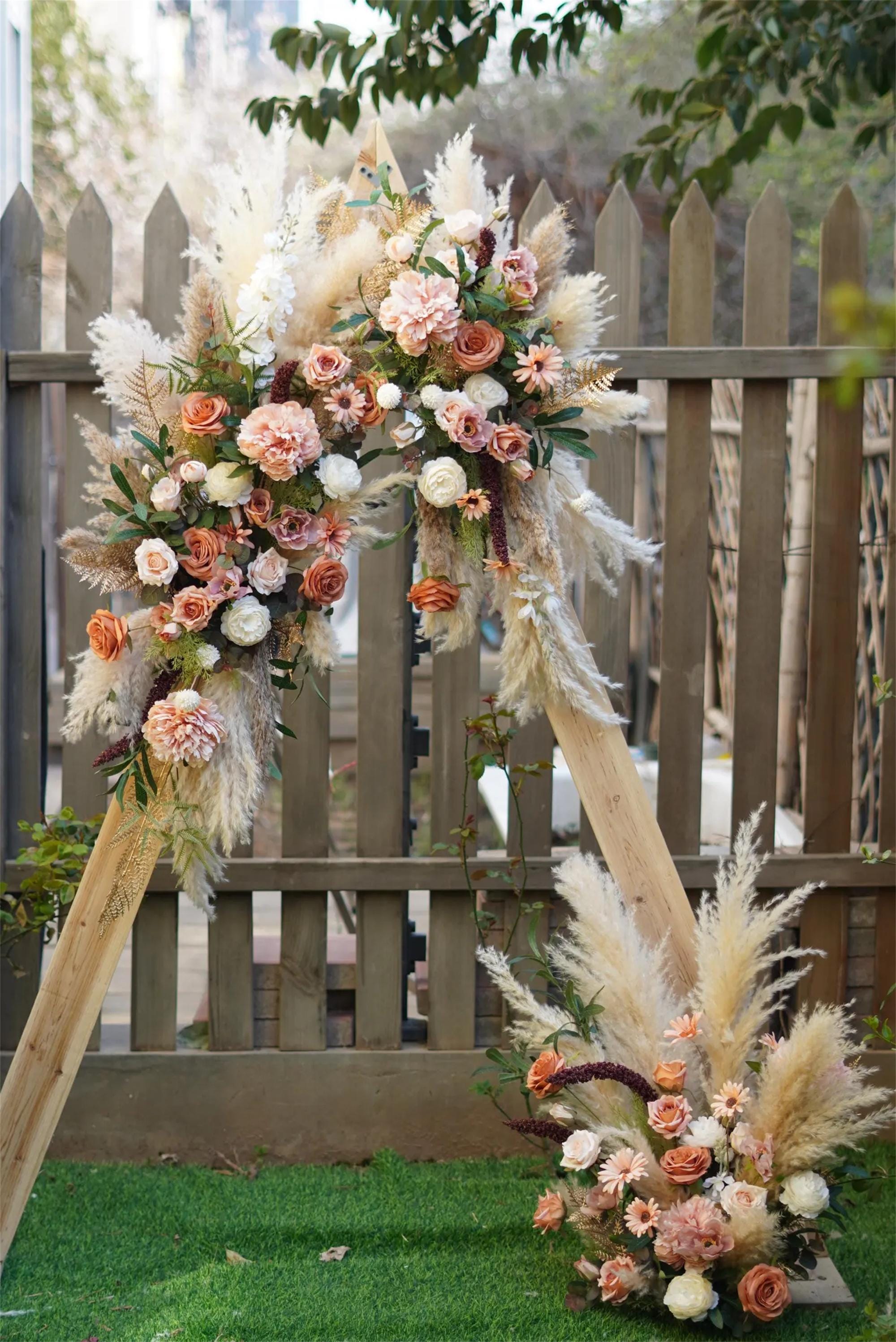 botanical swag wild flowerＡ Wildflower Wedding Arch Flowers with Sunflowers & Jasmine