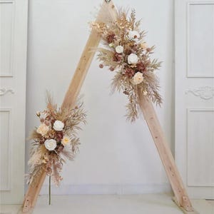 Pampas Wedding Arch arrangement/Arch Swags | Boho wedding |Wedding arch flowers/Pampas arch arrangement｜Seasonal Decor｜Handmade｜Rustic