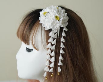 Handmade Japanese Traditional Tsumami Kanzashi Hair Clip Pin