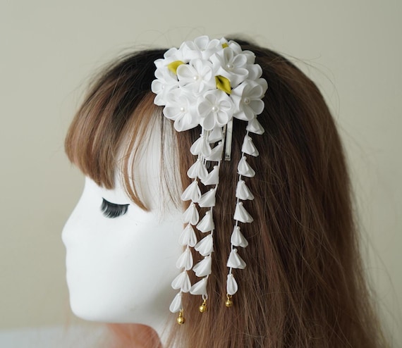 Handmade Japanese Traditional Tsumami Kanzashi Hair Clip Pin