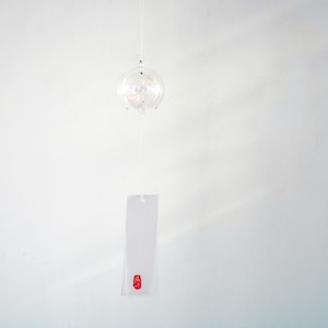 Japanese-Style New Summer Calyx Glass Wind Chime,Three colors,Home Decoration Decor, Handmade Keepsake Gift, Gift for Her colorless