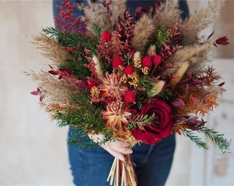 Bridal bouquet pampas grass, boho wedding bouquet, bridesmaid bouquets pampas bouquets