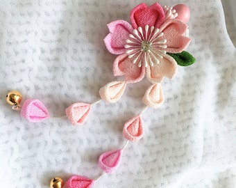 Handmade Japanese Traditional Tsumami Kanzashi Hair Clip Pin