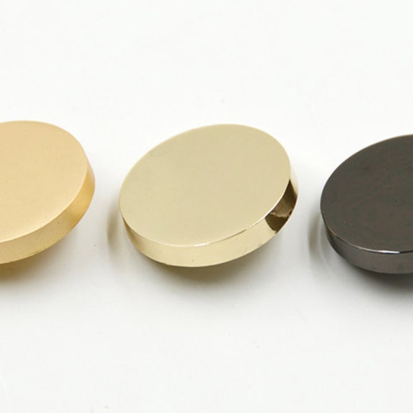5 pezzi oro argento rotondo metallo bottoni da cucire gambo in metallo lucido per abiti donna Gonne Lady Girl Abito da 10 mm a 28 mm V3-mtpm
