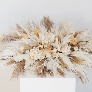 Pampas Flower Arch Arrangement, Boho Wedding Decor, Wedding Backdrop, Swag For Arch, Rustic Wedding Decor