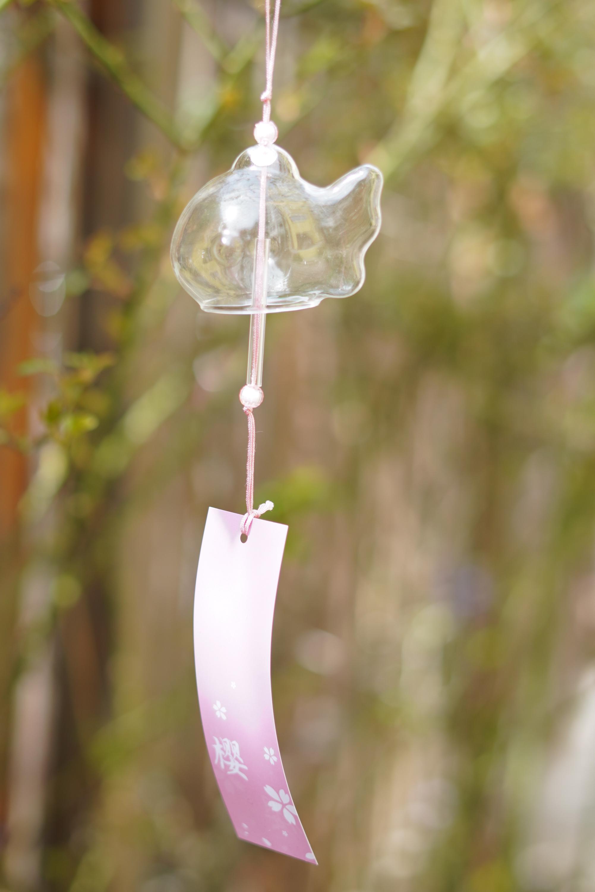 JAPANESE Style Traditional Glass Furin Wind Bell Cute Animals Wind