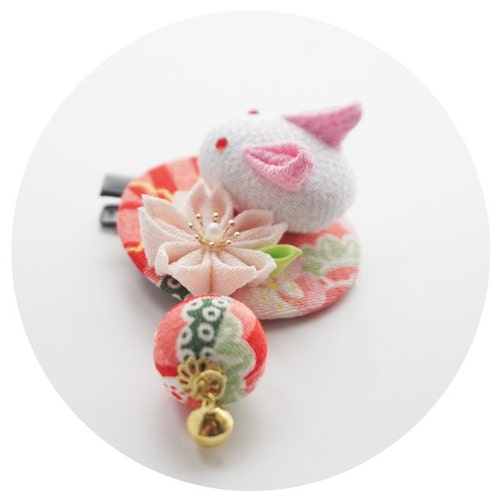 Handmade Japanese Traditional Tsumami Kanzashi Hair Clip Pin