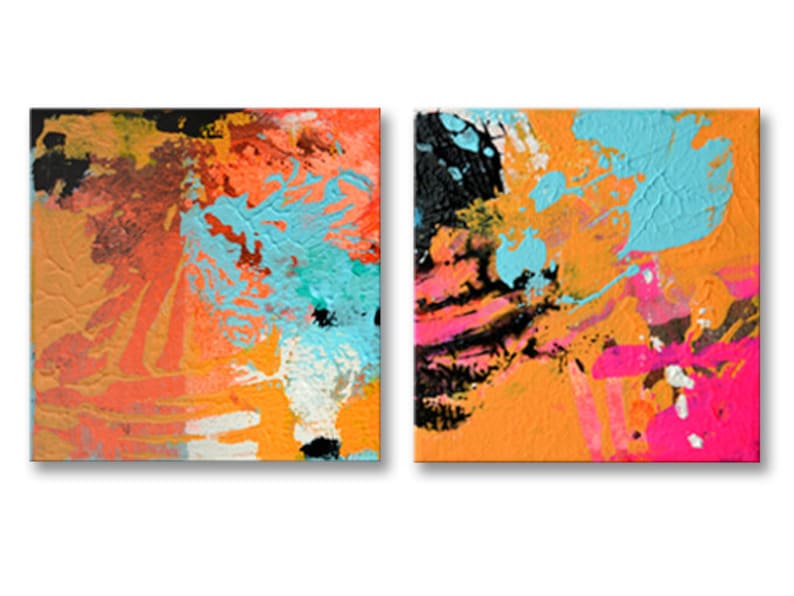Pair of abstract painting Etsy