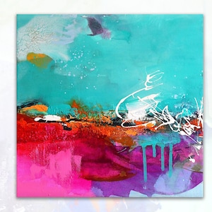 Abstract painting, abstract art, original small artwork, one-of-a-kind colorful artwork, acrylic painting, original painting, bold colors