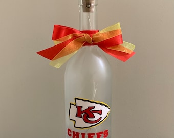 Kansas City Chiefs Wine Bottle Light