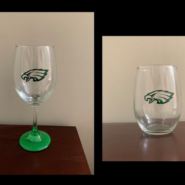 Philadelphia Eagles Wine Glass