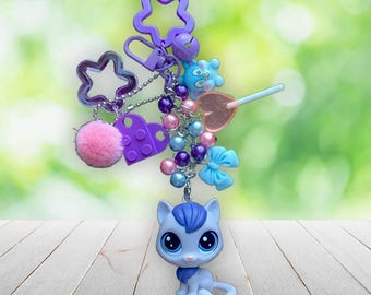 LPS Cat Beaded Purse/Bag Charm