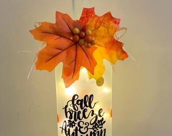 Fall Wine Bottle Light