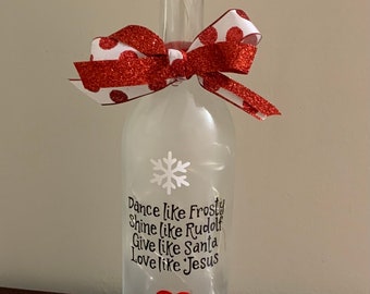 Christmas Wine Bottle Light