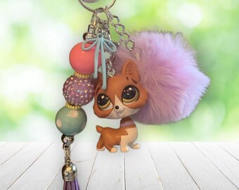 LPS Dog Beaded Purse/Bag Charm