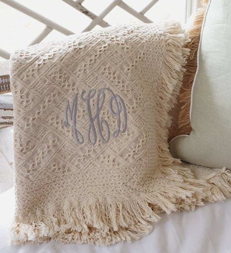 BabyHeirloomsbyDelia Waffle Lattice Throw