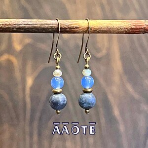 Gemstone Earrings by AAOTE Choose From Amethyst, Aventurine, Jasper, Moonstone, Rhodonite, Sodalite and more
