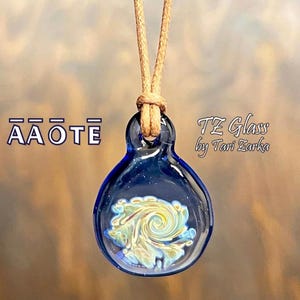 AAOTE&#39;s Mindfulness Tools, Fidget Widgets by Tari Zarka TZ Glass, Worry Stone Necklace, A Handmade Gift Made in Pennsylvania