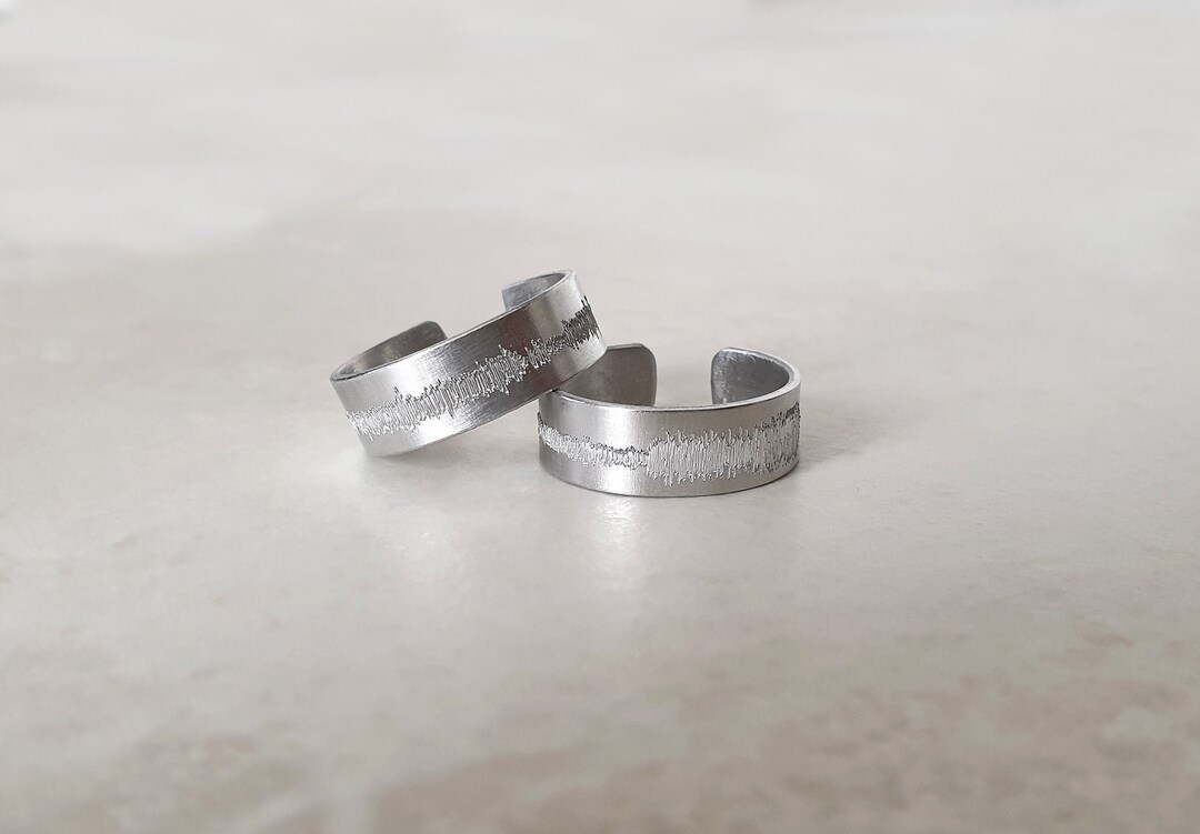 Soundwave Rings for 2 Personalized Gifts for Couples Best - Etsy