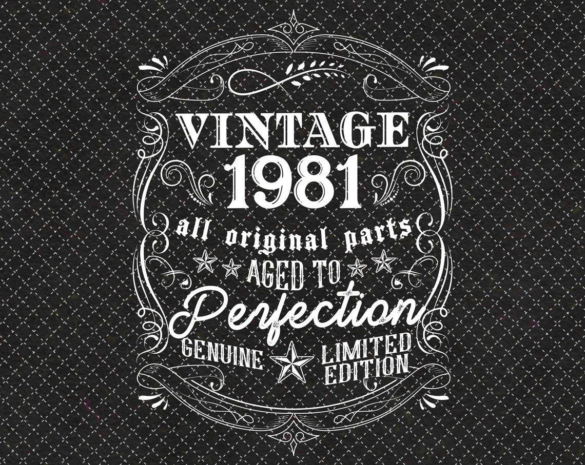 Download 40th Birthday SVG Printable Vintage 1981 Svg Personalized ...