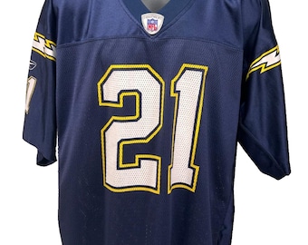 Camiseta vintage de LaDainian Tomlinson de los Chargers #21 Reebok para hombre, talla grande, NFL, local, azul