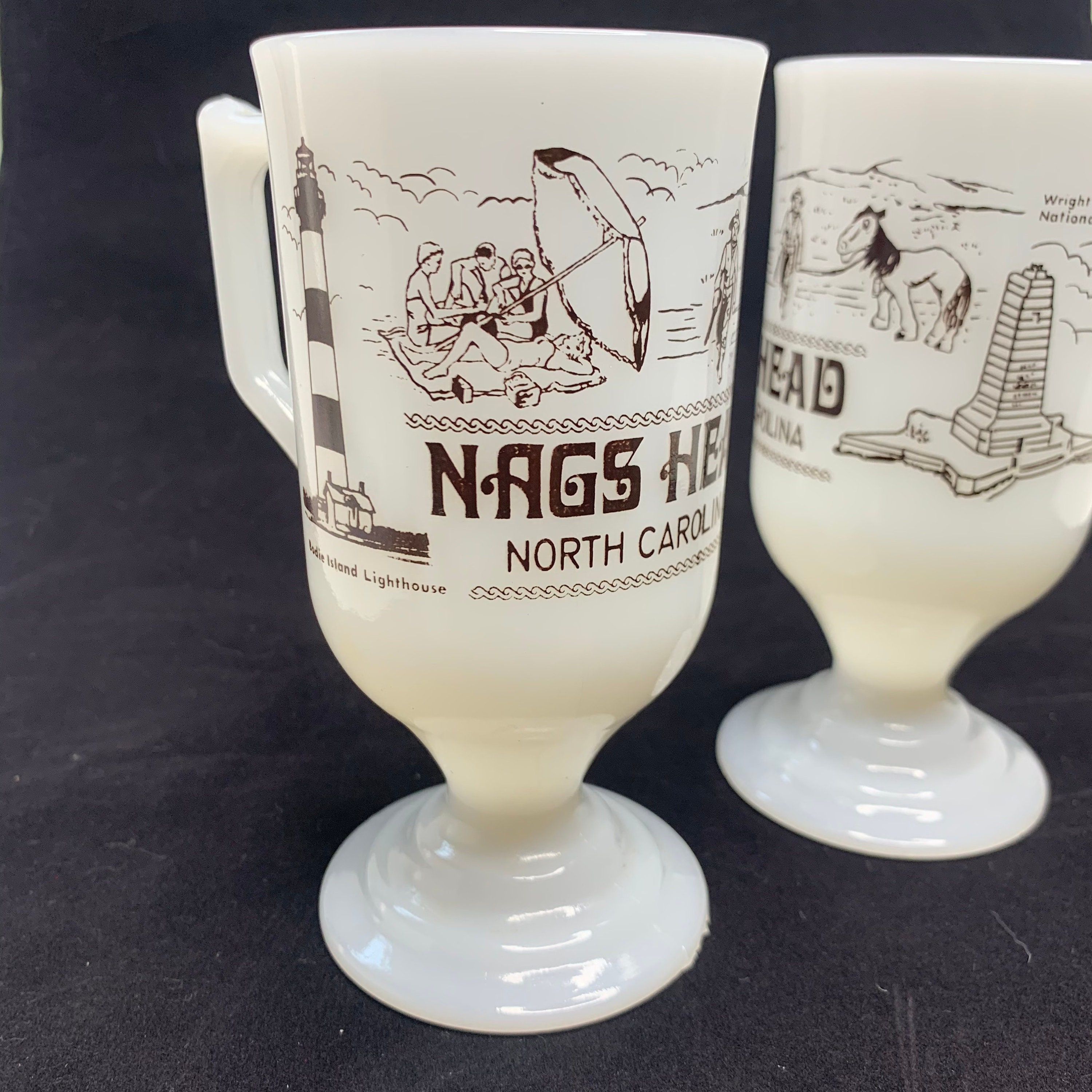 Vintage Nags Head Mugs Nags Head North Carolina Outer Banks Etsy