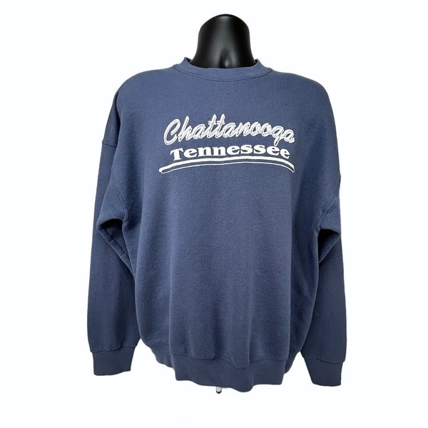 Vintage Chattanooga Tennessee Sweatshirt 80's 90's Fruit of the Loom Crewneck Pullover Size XL