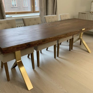 CATAL Brass Table Legs | Dining Table Legs |  (28&quot; H X 28&quot; W) - Table Legs by Balasagun