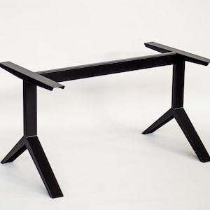 Base de acero para mesa de comedor / 71 cm de alto x 61 cm de ancho x 132 cm de largo / Patas de escritorio modernas de estilo industrial / Tamaños y acabados personalizados - Base ÇATAL de BALASAGUN