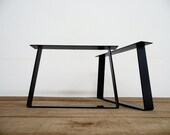 Steel Coffee Table Legs , 15 quot X 21 quot Trapezoid-IN Flat Steel Table Legs, Height 12 quot To 16 quot Set(2)