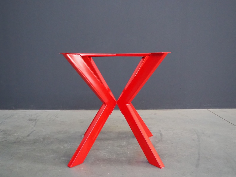 Metal Table Base Kitchen Table Base ''STURDY '' TUG Dining Table Legs For Round Heavy Table Tops Free Shipping Red