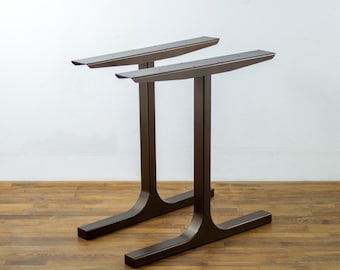 Modern Steel Table Legs – Dining Table Base, W 28" - H 28", Set of 2, BESIK by Balasagun