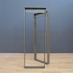 Bar High Custom Metal Table Legs,  40&quot;x14&quot; Bar Height Steel Table Legs,Height  36&quot; To 40&quot; Set(2)