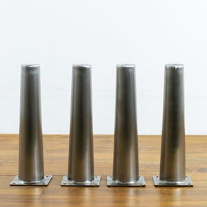 Furniture Legs: Stainless Steel Legs | Coffee Table Legs & Cabinet Legs | 12” CONE  Table Legs |  Set of (4) Legs | Sofa | Ottoman | Coach